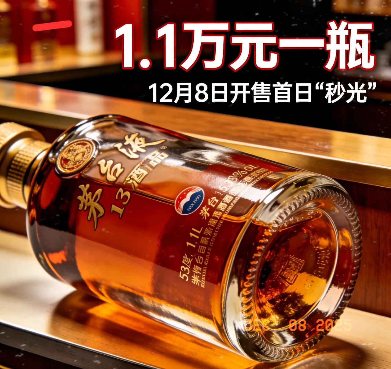 1.1万的茅台纪念酒刚开卖就秒光！这热度我是看呆了刷到消息说，12月8号i