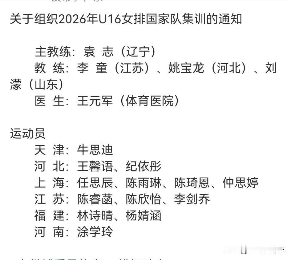 山东到底和中国排管有啥不可调和的矛盾？随着2026年中国男女排U16名单官宣，