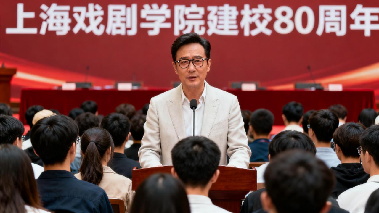 破防刷屏！于和伟上戏80周年演讲爆火，自曝跑龙套迷茫史，恩师金句戳中千万追梦人