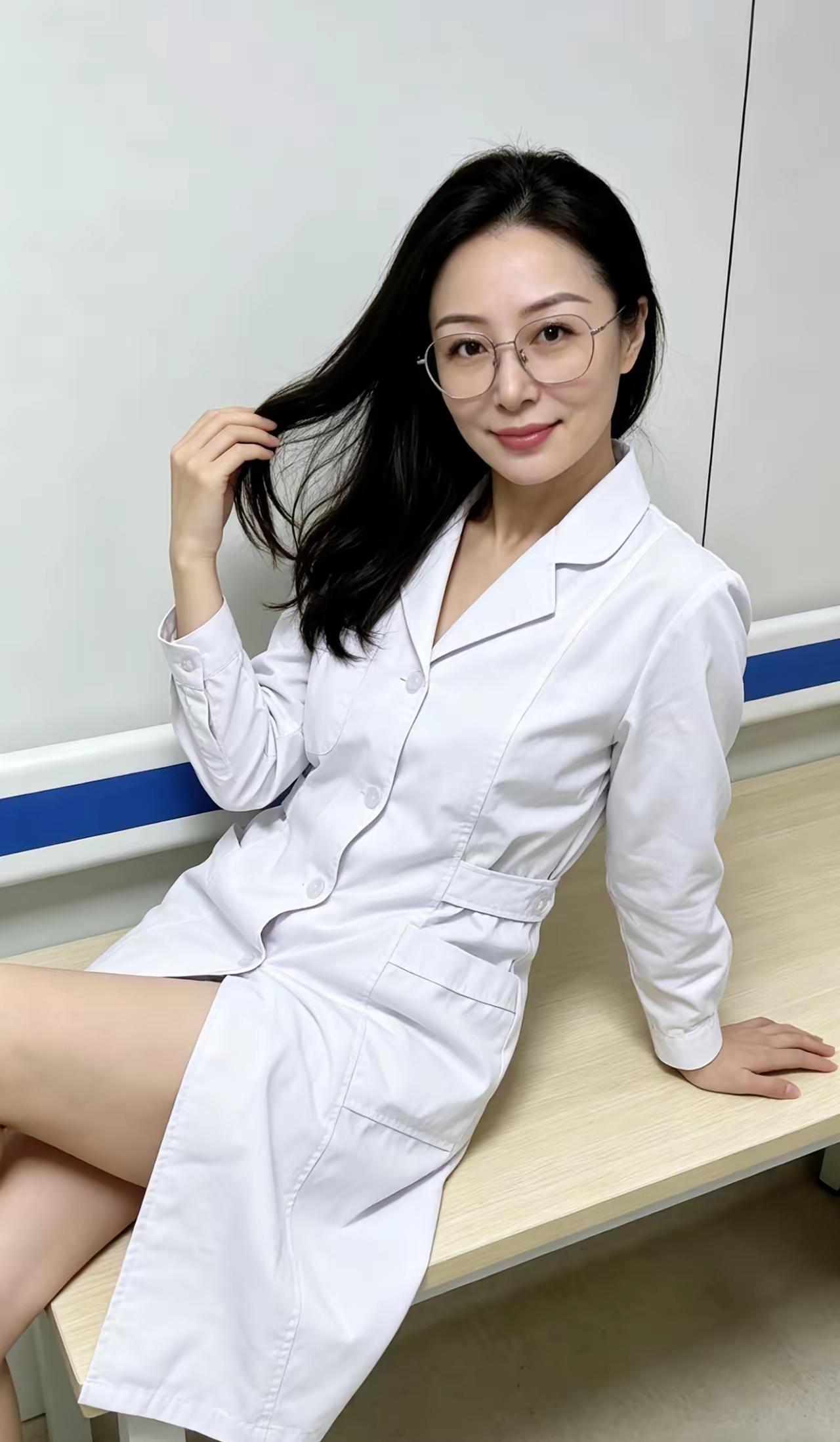 我觉得这应该是医生，护士一般都要戴帽子的，但是有些人说这是护士，你觉得这应该是医
