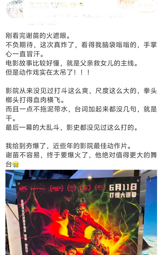 火遮眼好看火遮眼好爽《火遮眼》看完出来，第一反应就是爽。打戏不糊弄，拳拳到肉。