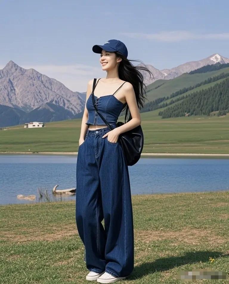 阳光，湖水，雪山，我。