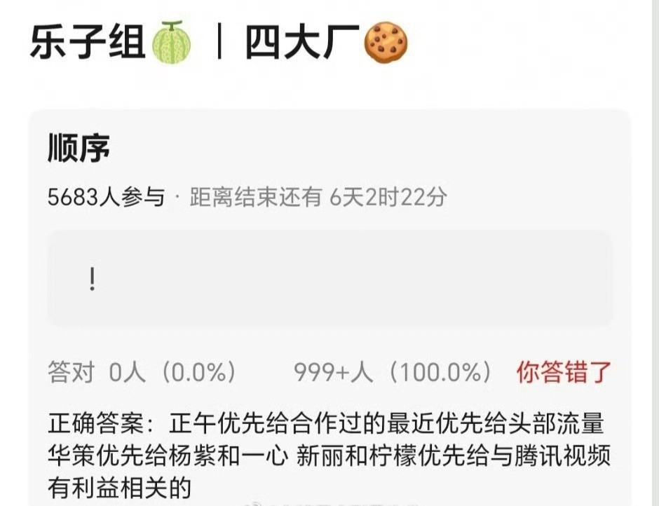 现在四大制作公司的饼，其他都是优先考虑平台或者合作过的。只有华策是优先给到杨紫《