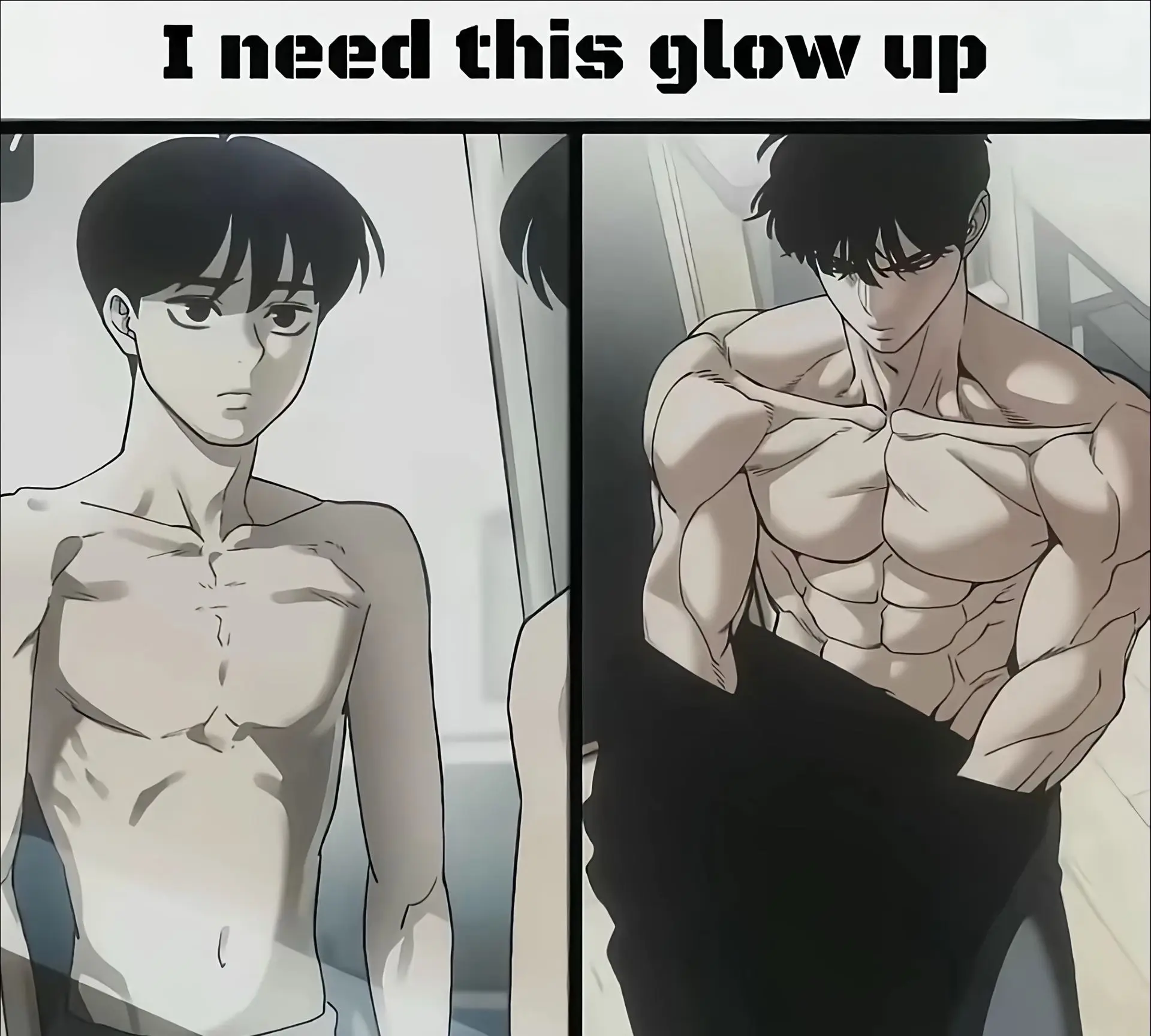 健身瘦子增肌改变自己 健身前后的变化 瘦子增重