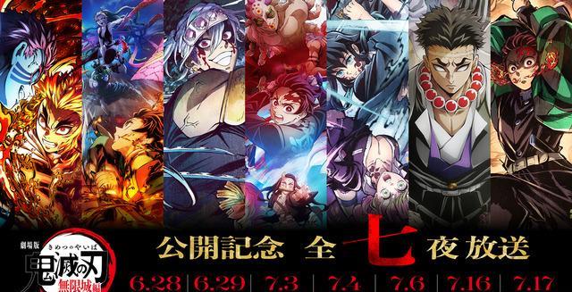 为纪念《鬼灭之刃剧场版：无限城篇》第一章上映，官方将从“无限列车篇”到“柱修行篇