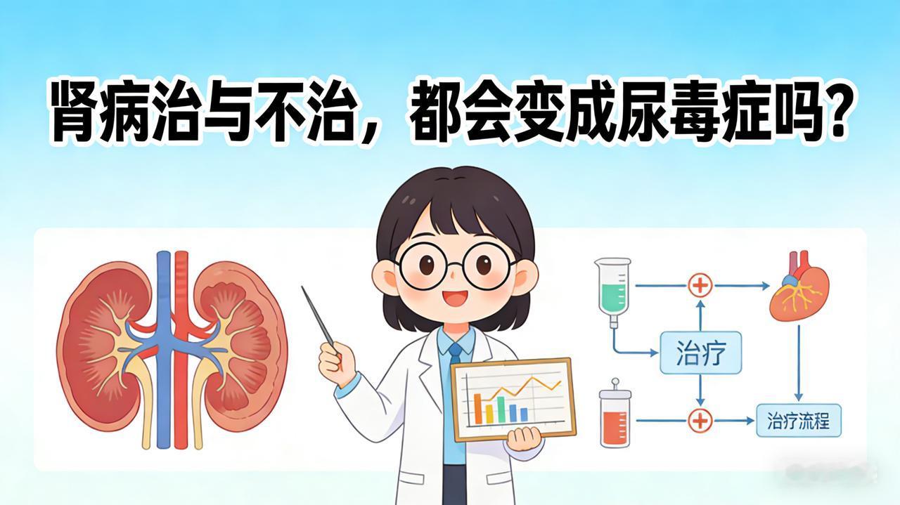 肾病治与不治都会出现尿毒症吗?肾病治与不治，都会变成尿毒症吗？倩倩药师一次性说