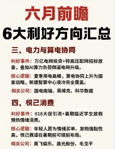六月A股“隐藏主线”曝光！别再死磕一个赛道了别再只盯着AI主线死磕了！整个六月的