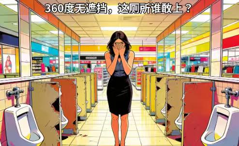 女子逛商场遇“无隔断厕所”，隐私全无！网友怒了：上个厕所怎么成了“裸奔”？**