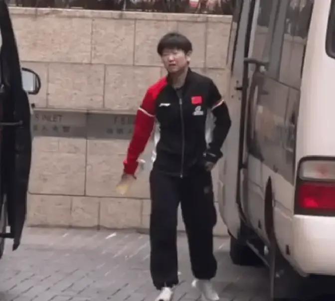 孙颖莎退赛哪儿是突然的啊。下午下车的时候就不对劲。一瘸一拐的，还得用手扶着