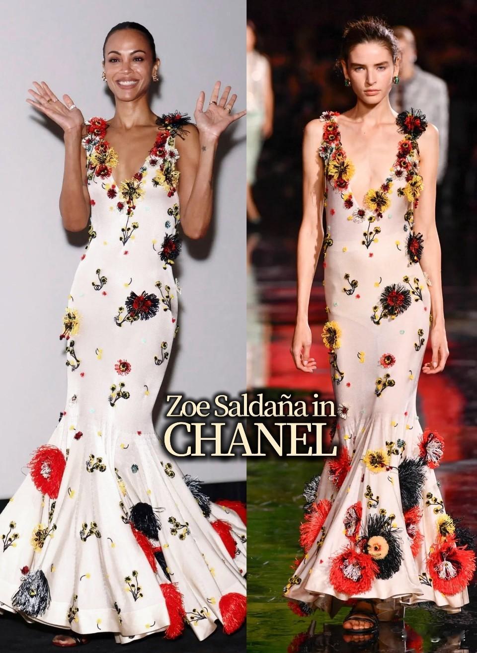 香奈儿这季的繁花裙，给《阿凡达》女主角首穿✨电影《阿凡达3》宣传如火如荼进