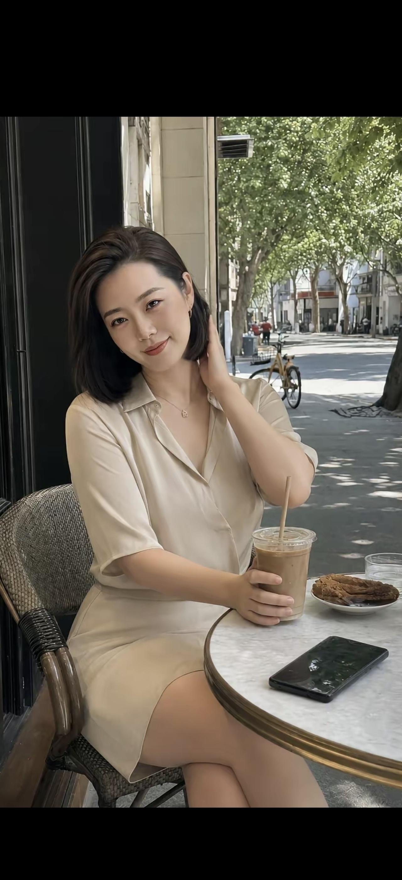 静坐花阴下，悠然品茶香。
