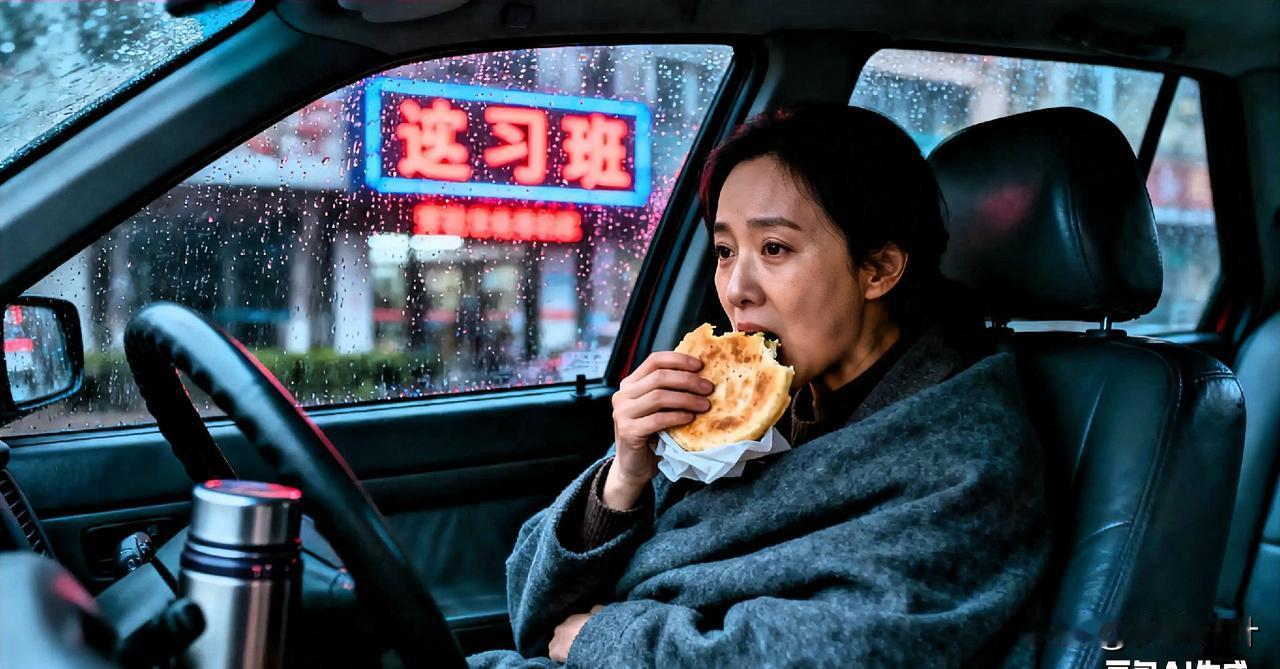 有个姐妹在视频里说,我陪孩子去补课。饿了,花两块钱买了个烧饼眼睛却一直盯