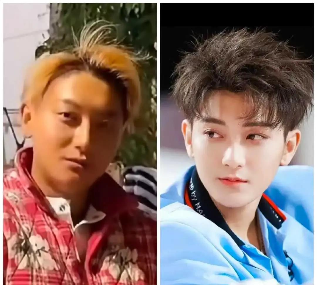 黄子韬素颜穿灰色家居服陪徐艺洋回老家买菜，被路人拍到在菜摊前挑萝卜，还蹲地上帮岳