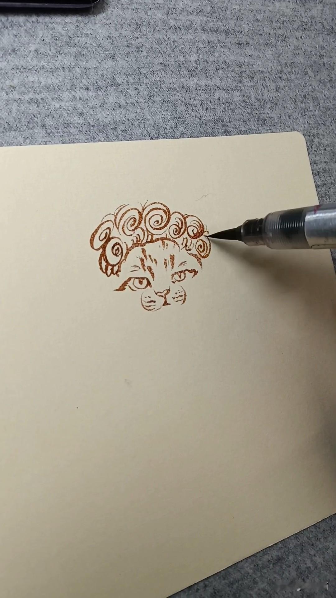 生活不易多坎坷，橘猫卖艺讨生活🐱🎶橘猫猫奴日常打望随手画