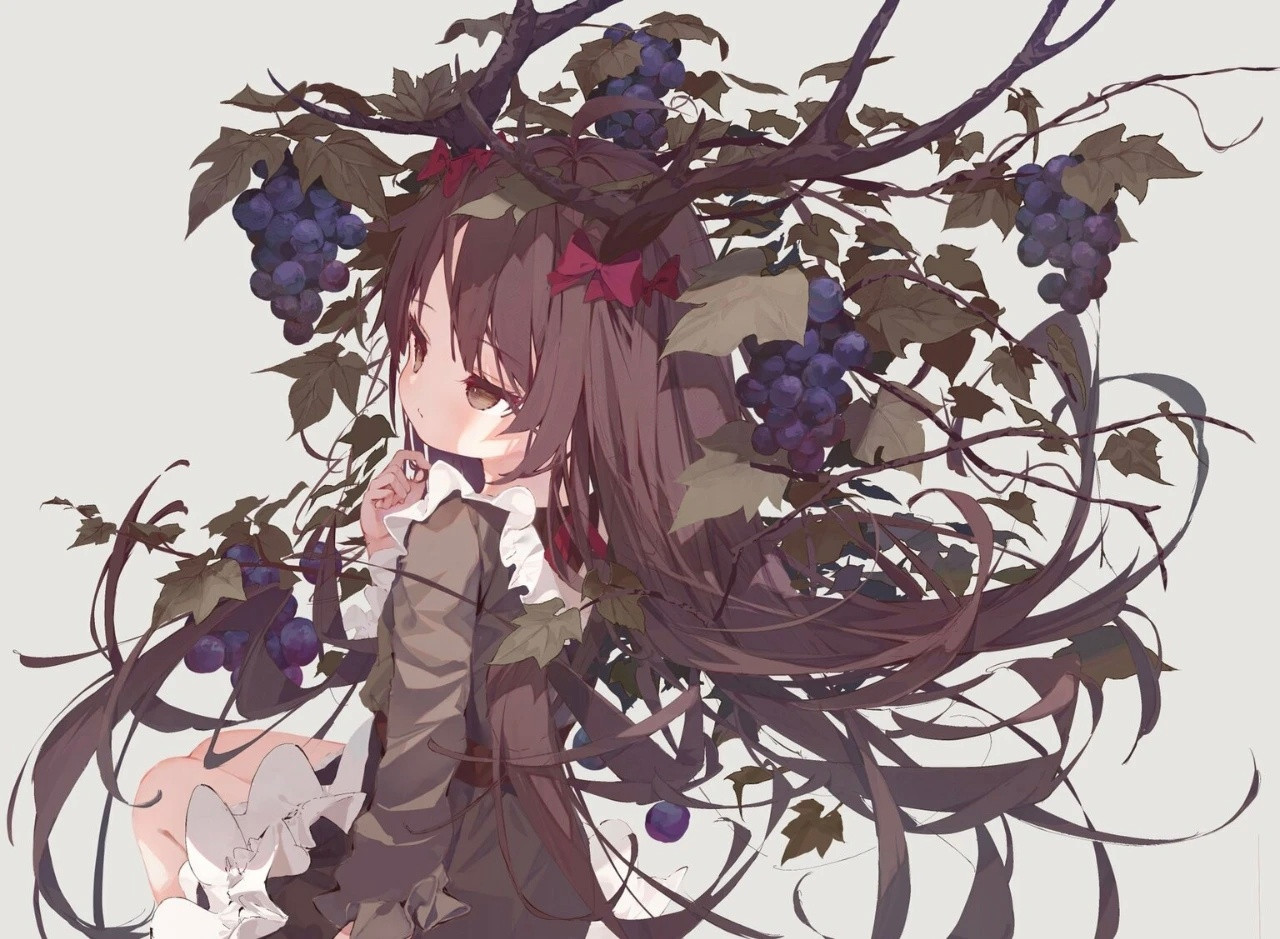动漫日漫﻿动漫壁纸林中少女和天使少女。​​​