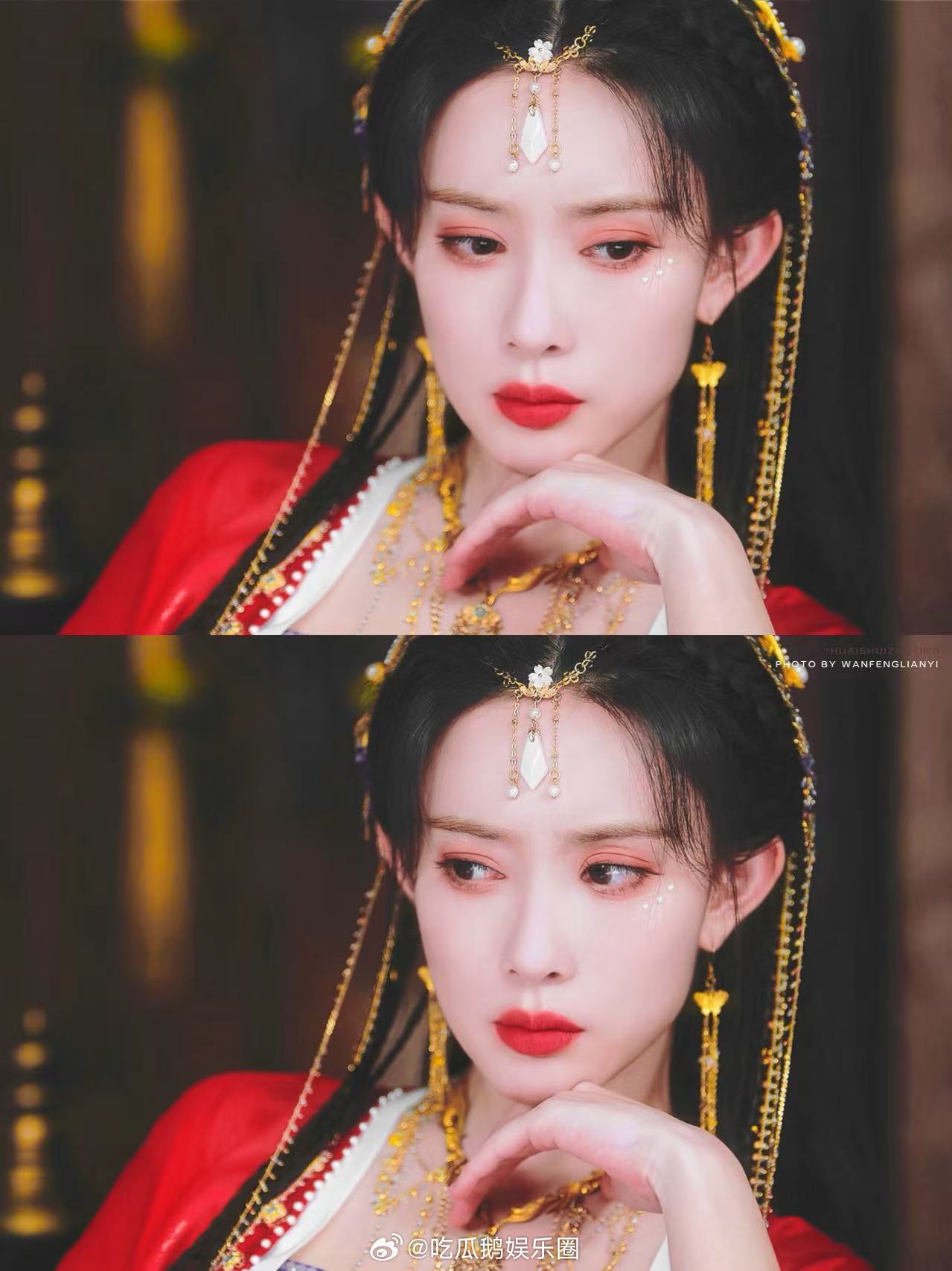 建议抓孟子义去当女儿国国王她在月光下翩翩起舞，红衣翻飞，裙摆生花。孟子义举手投
