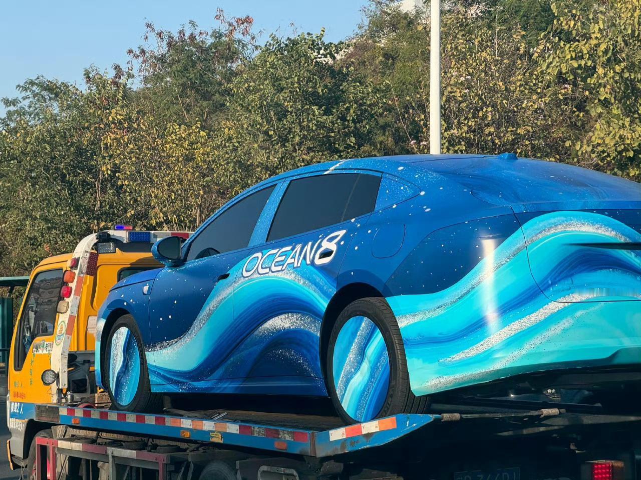 比亚迪新车“海豹08”曝光，这次设计有点不一样！今天，网上流传一组比亚迪新车