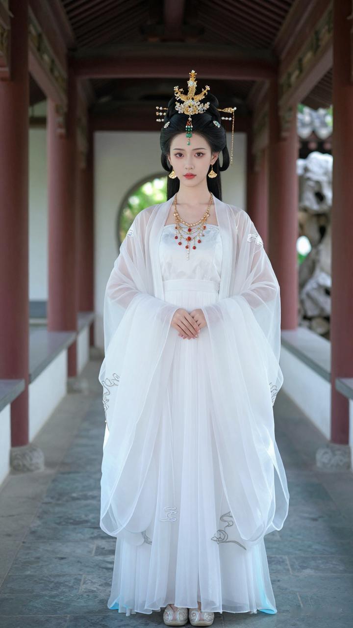 穿越时空的古典美人，优雅端庄，宛如画中仙子。
