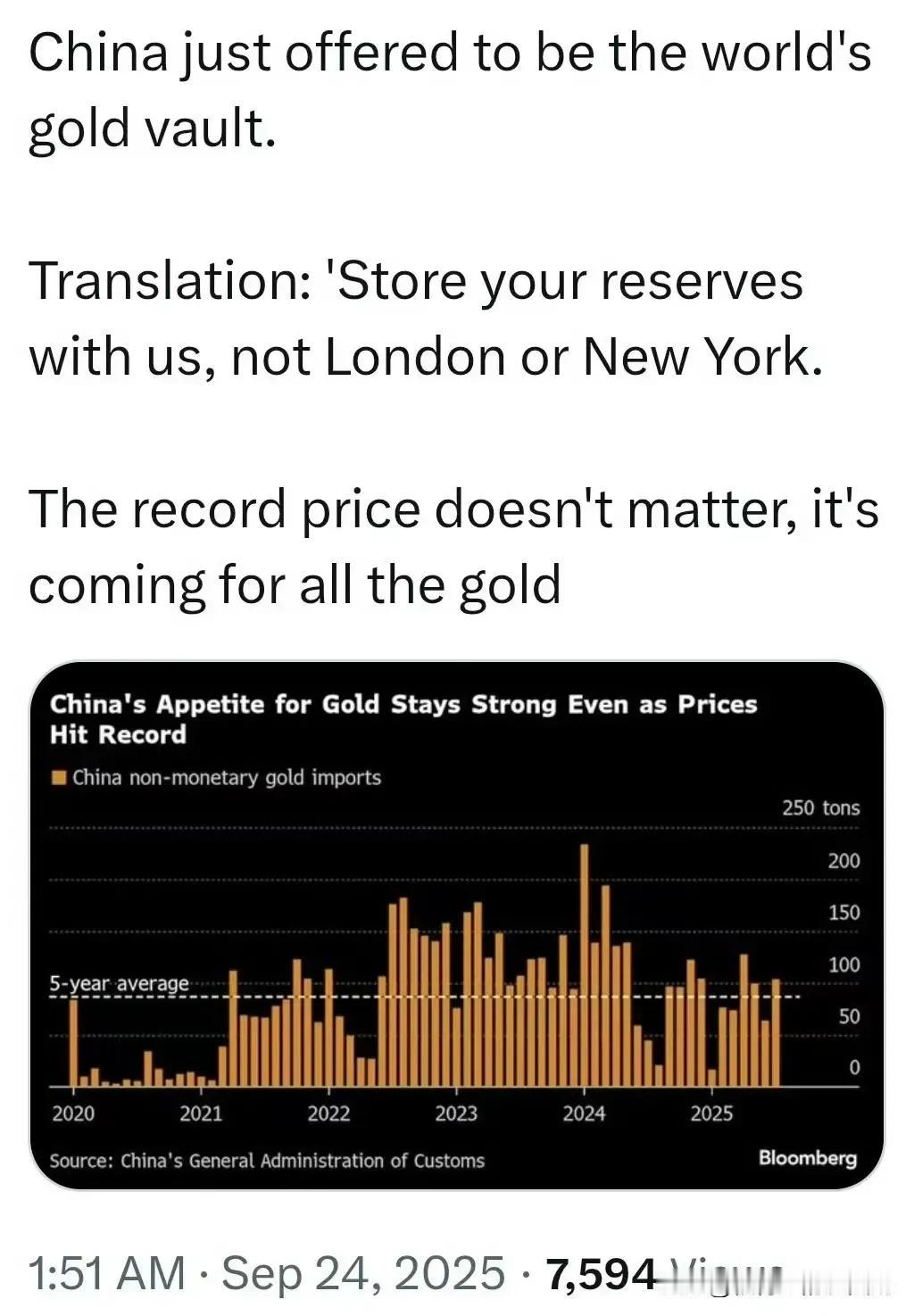 东大不久前提出愿意成为世界的金库咱们这儿治安更好、社会更稳定，把黄金存在咱们