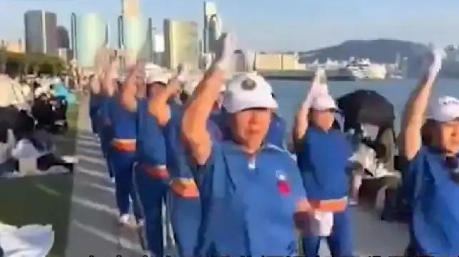 是行走的风景也是扰民的尴尬暴走团在香港维多利亚港进行暴走秀惹起热议强身健