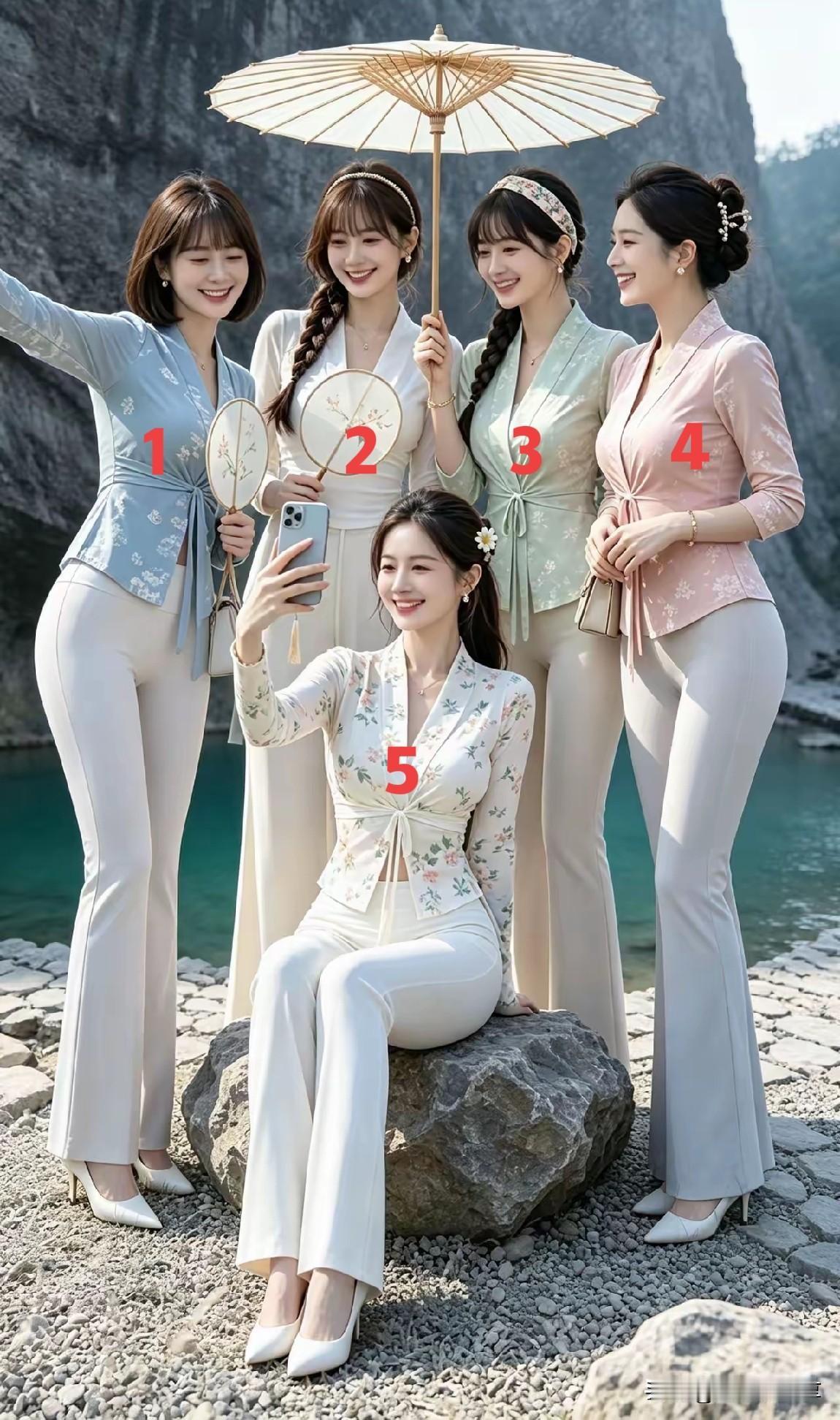 5朵金花中谁最漂亮，选出最心动最心动1个娶回家，5选1可不能贪哟！