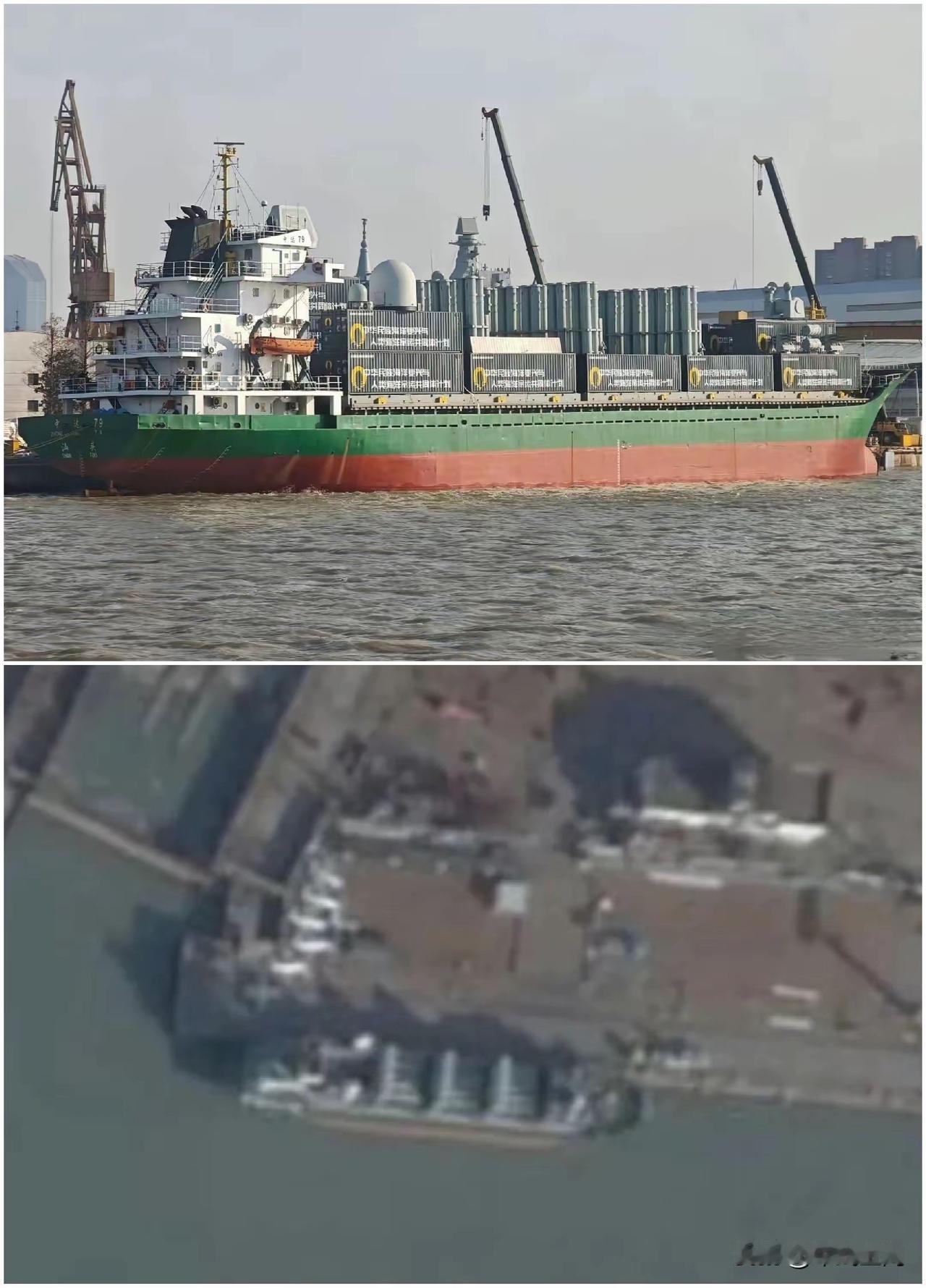 中国集装箱船，速改“垂发导弹武库舰”。近日，外媒拍摄到我国一艘“集装箱武库舰”