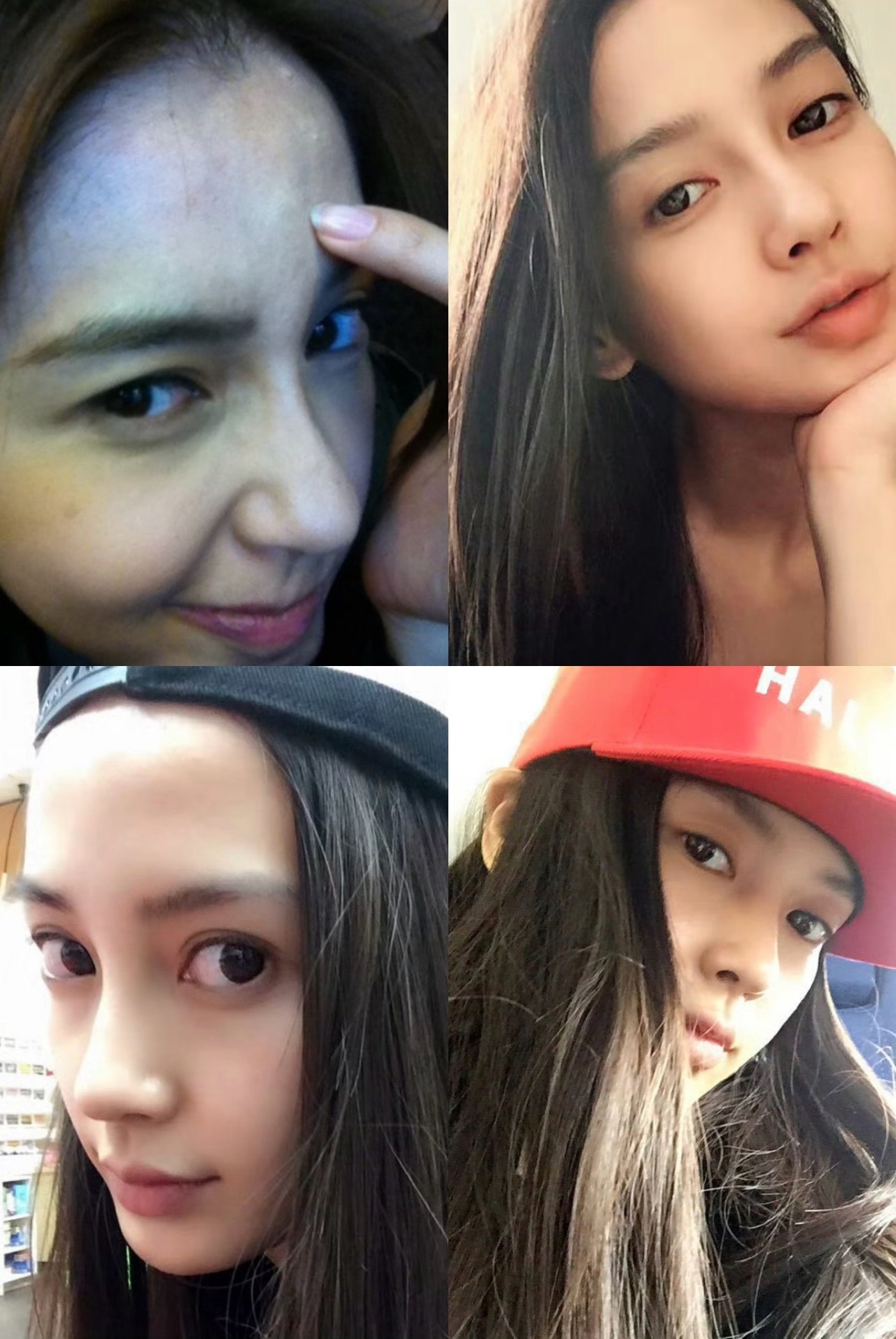 还是得多看生图她不化妆原来长这样？杨颖Angelababy​​​