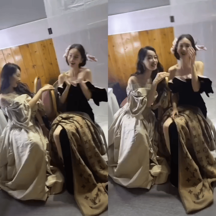 VOGUE散场好像爸妈接小孩放学出片这一块，金晨宋茜已经拿捏精髓，哈哈哈哈两个人