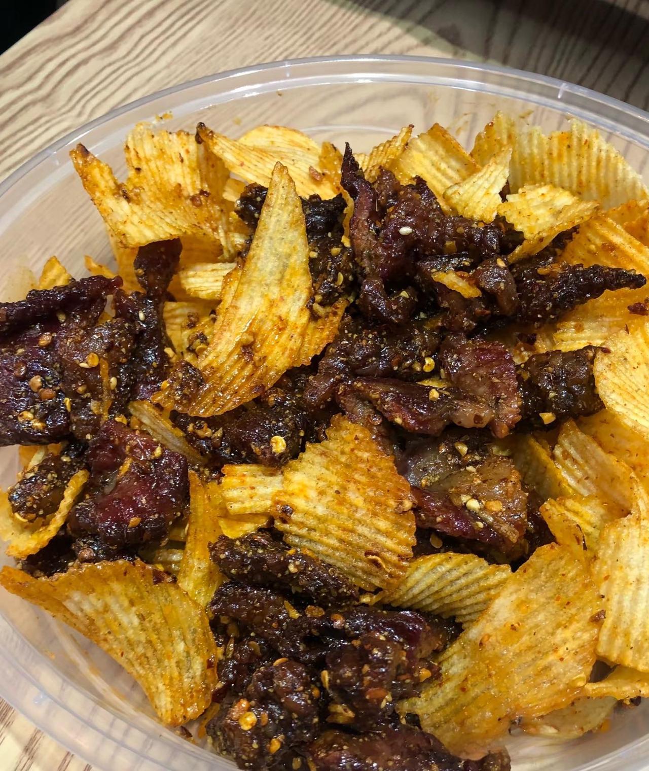 这个牛肉干太好吃了
