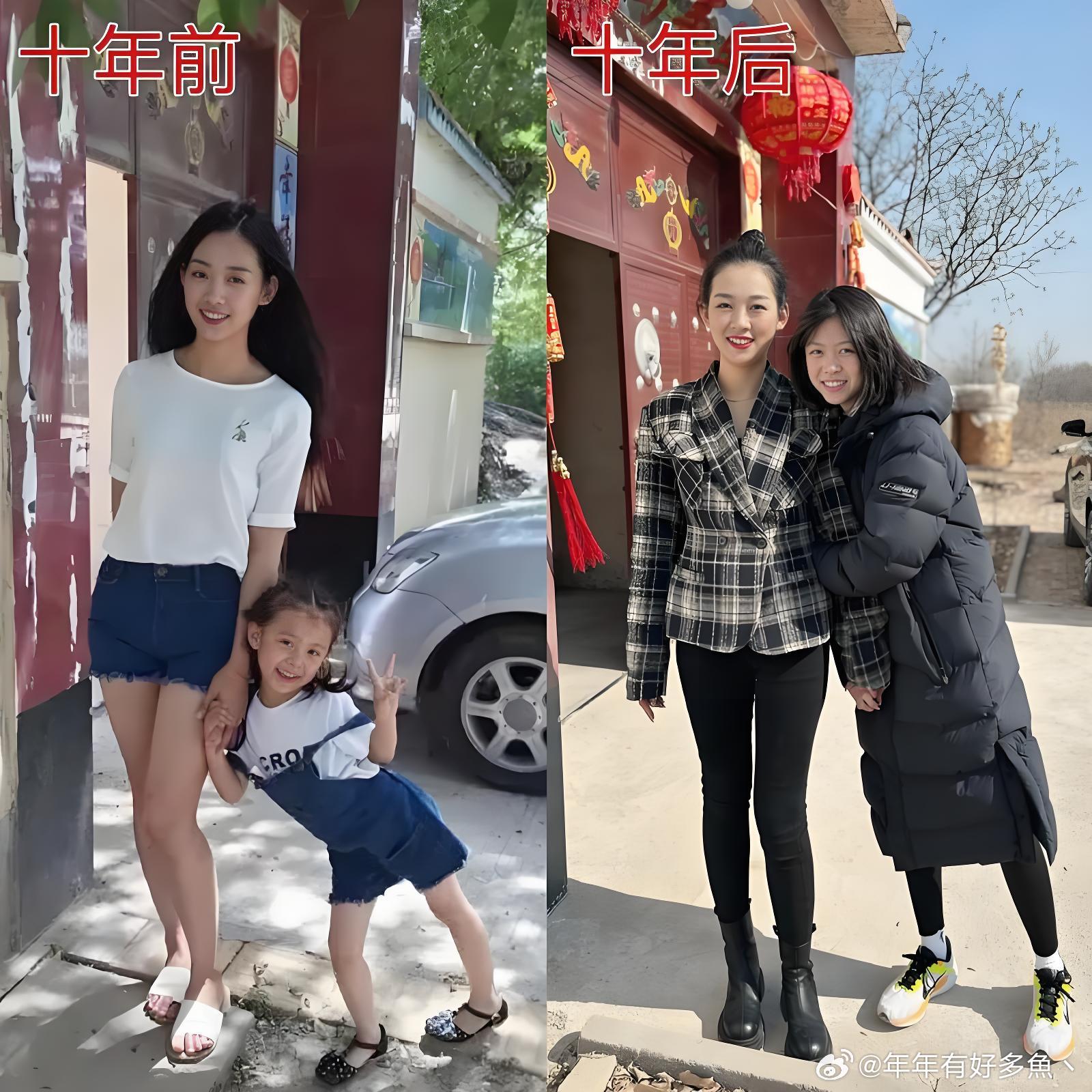 不得不说，这就是结婚早的好处，女儿已长大，妈妈还这么年轻漂亮。