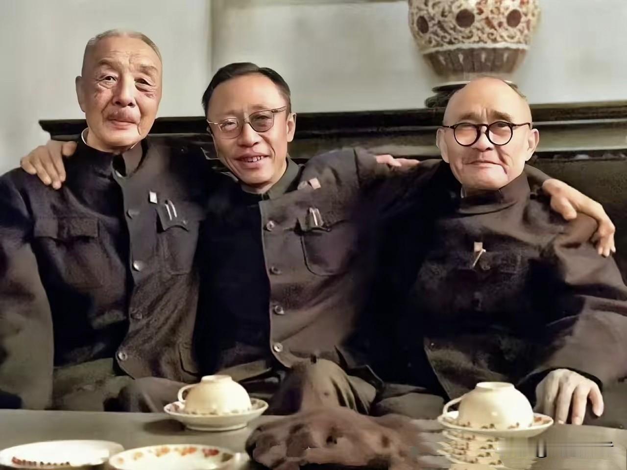 这是溥仪颇具戏剧性的一张合影。在纪念辛亥革命50周年的活动中，昔日的“仇敌”留下