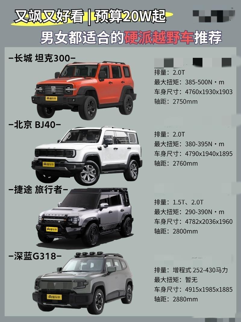 家人们！刷到这波20万起的硬派越野清单，直接把我这个又想耍帅又怕踩坑的选择困难症