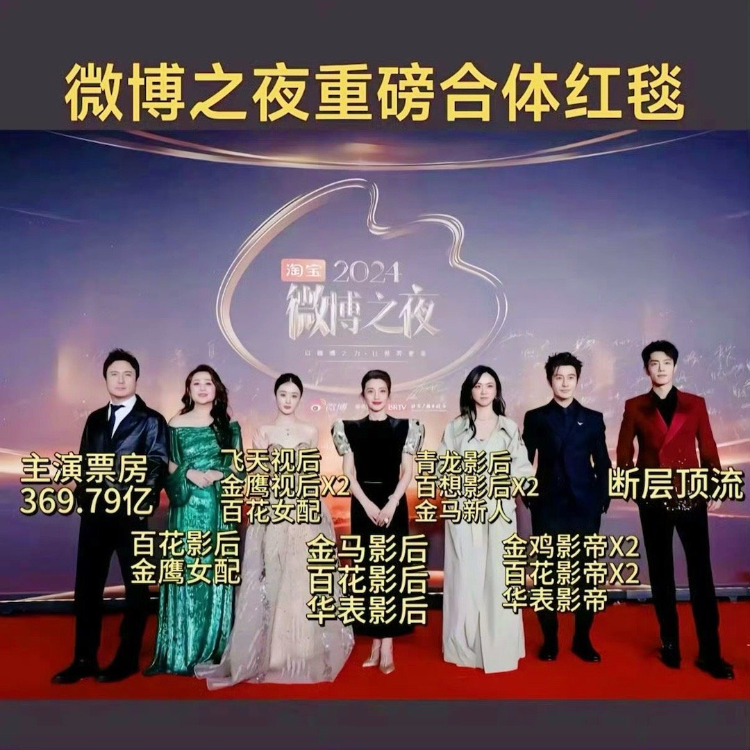 有人又开始给赵丽颖乱扣c位了其他不知道，反正去年微博之夜很和谐，每个人都欢声笑语