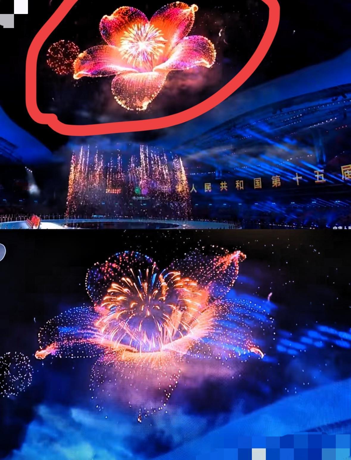 看了今天全运会开幕式，​我有个疑问，​那就是，在开始的时候放的烟花，到底是真