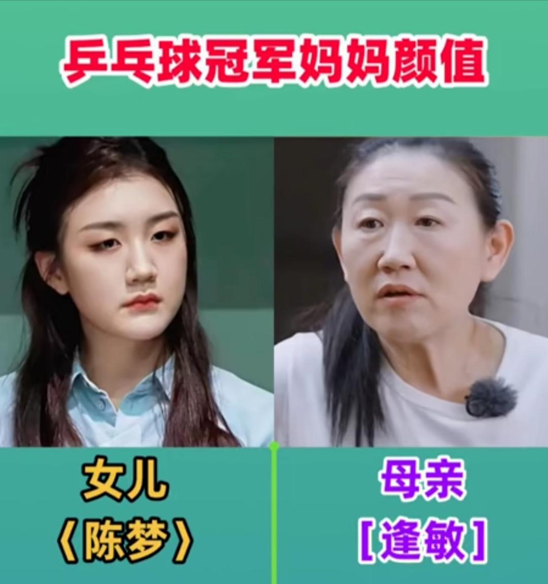 陈梦、樊振东、孙颖莎、马龙、张继科、王楚钦几位乒乓球冠军的妈妈们，气质各有不同。