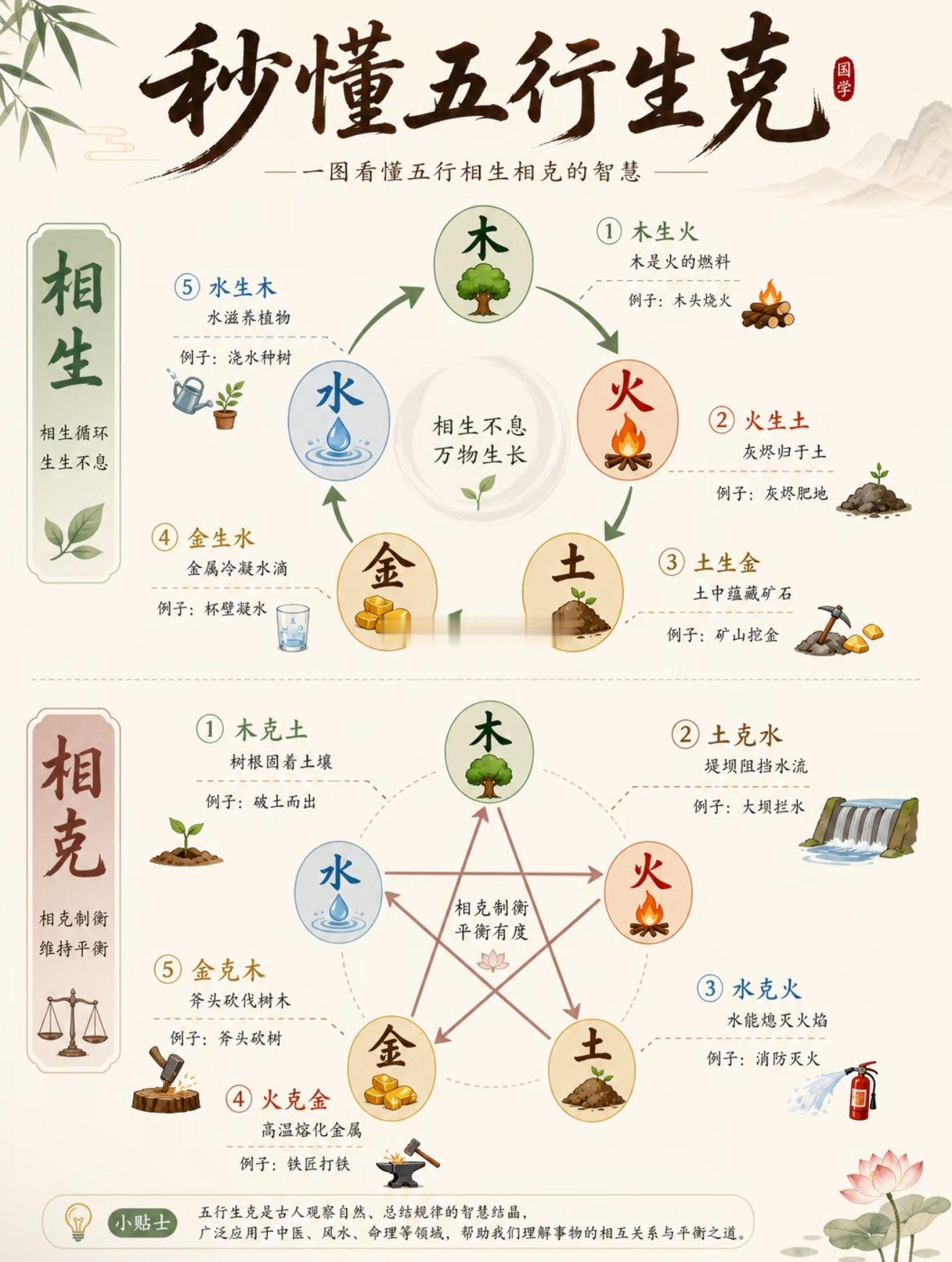 秒懂五行生克