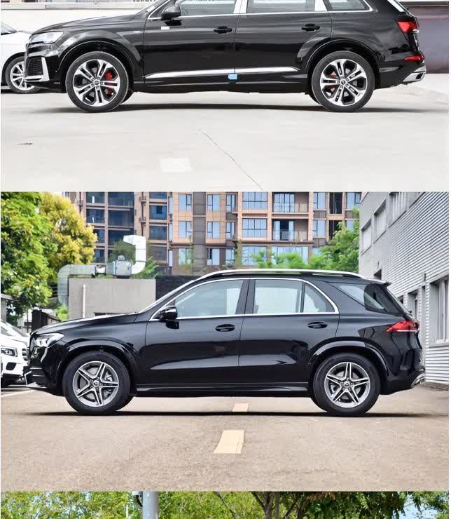 奥迪Q7的侧面比例像不像前驱布局的车？Q7的前悬有点过长GLE的