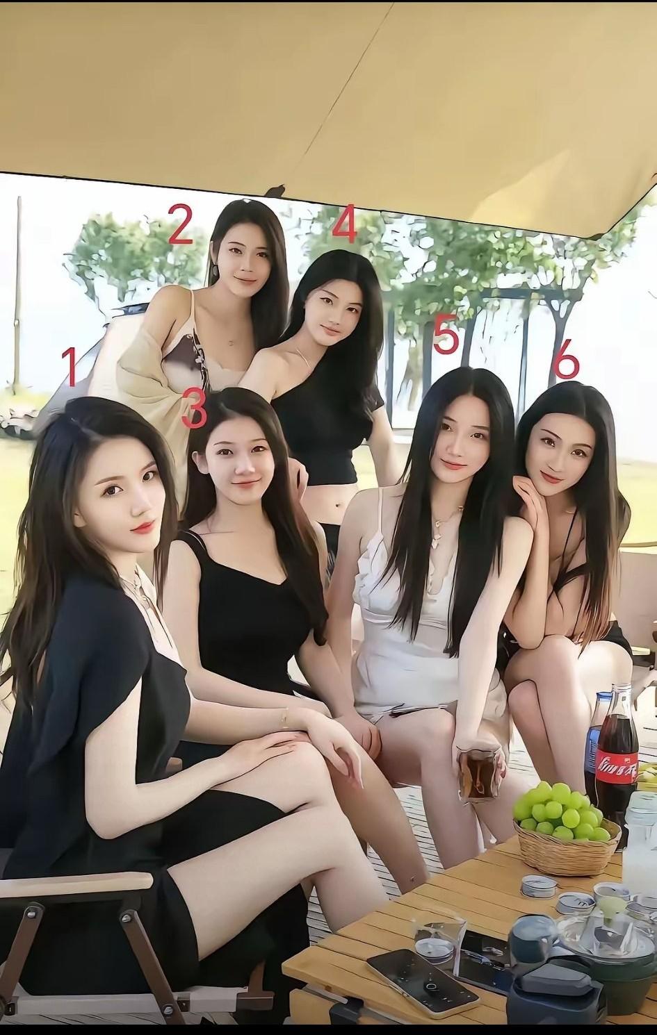 公司准备在三亚举办年会，按照公司规定，必须男女派对，这六位大美女，您最想和谁做搭