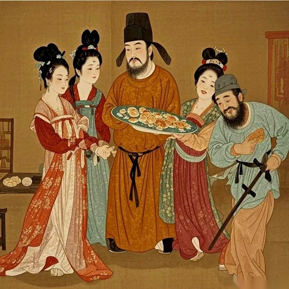 唐朝，一个渔夫夜钓，鱼钩挂底了。死活拽不动，反倒把自己拖下水。潜到水下几十米，