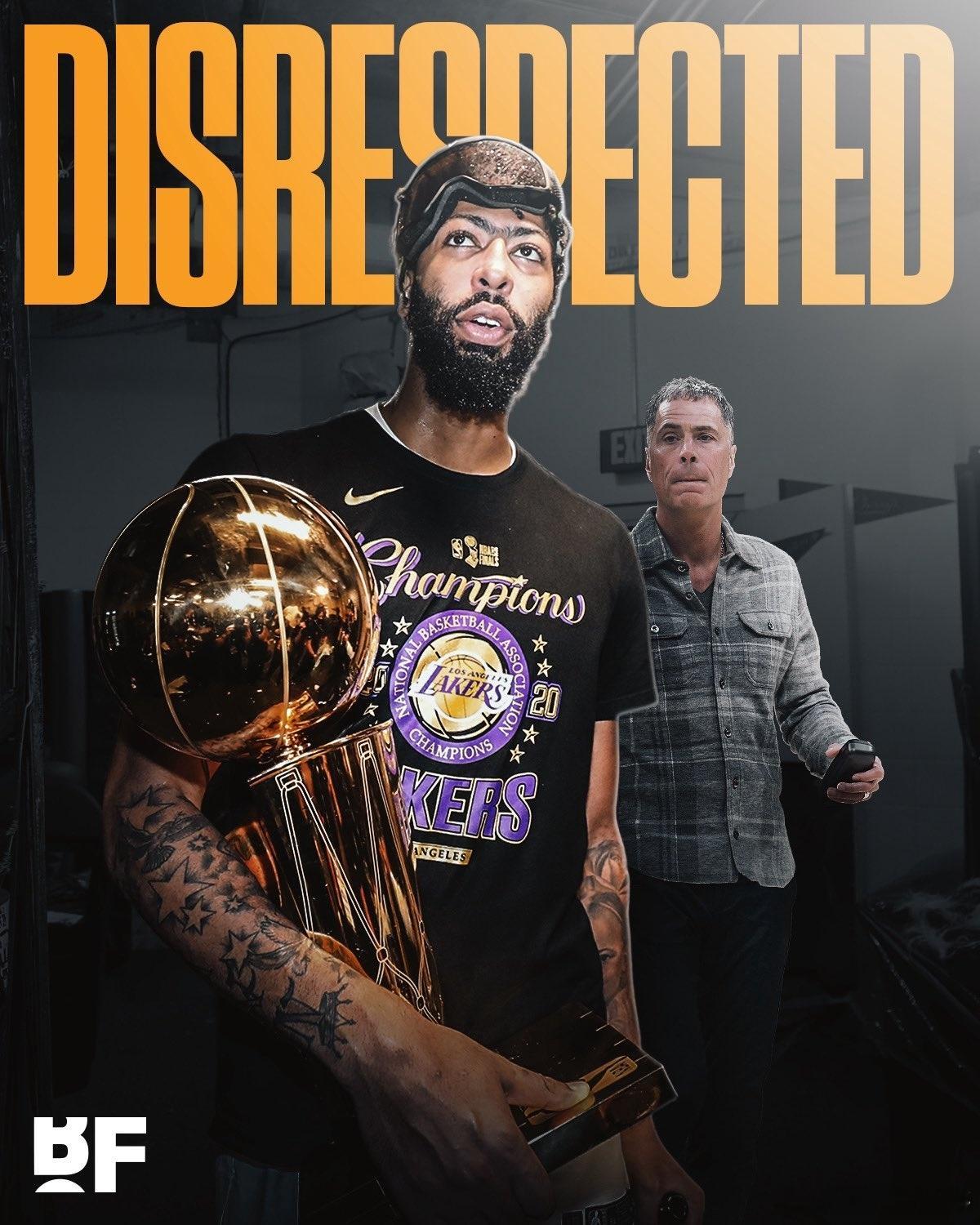 洛杉矶湖人浓眉表示，湖人用他换来东契奇后，他感觉受到了不尊重——“我在湖人待了