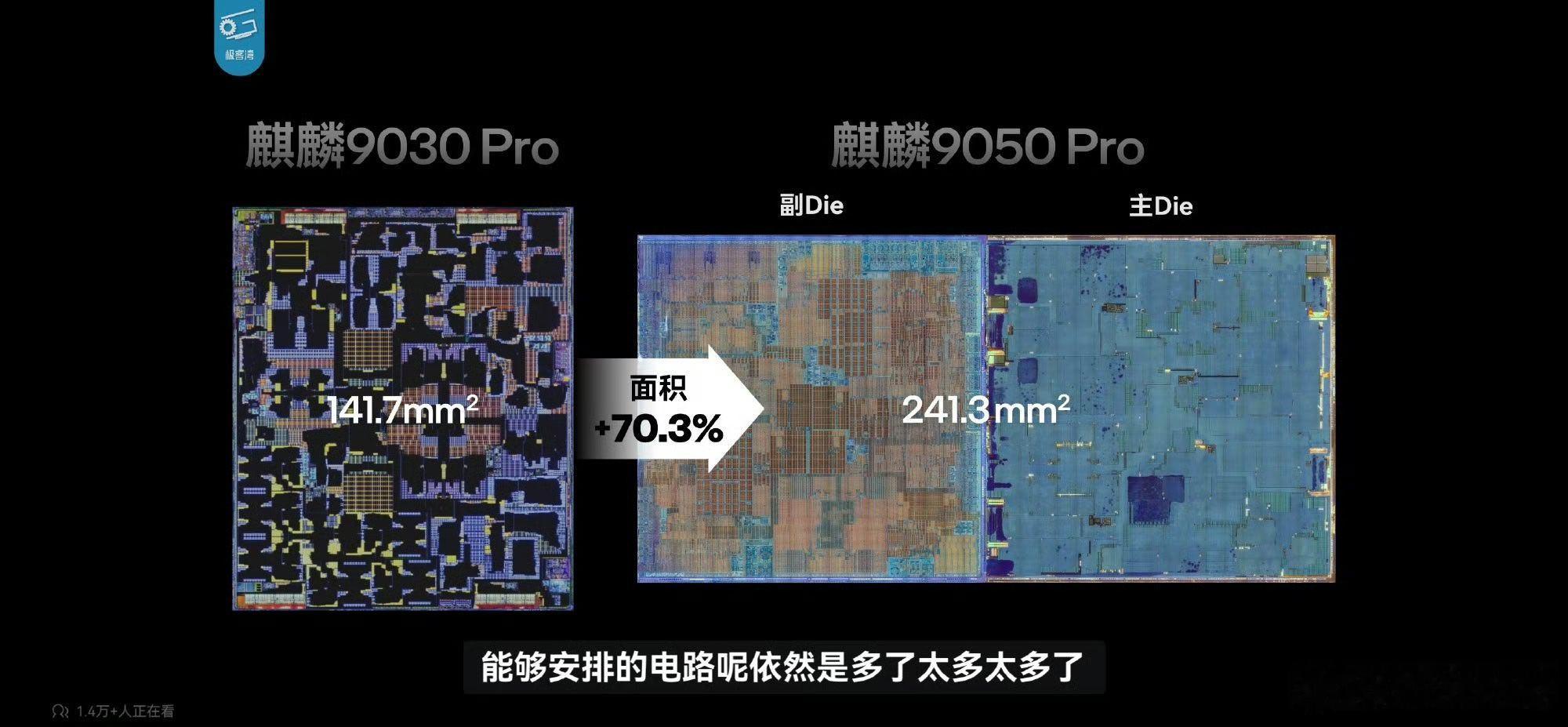 极客湾绘制的麒麟9050Pro逻辑电路示意图麒麟9050Pro是双层堆叠芯片