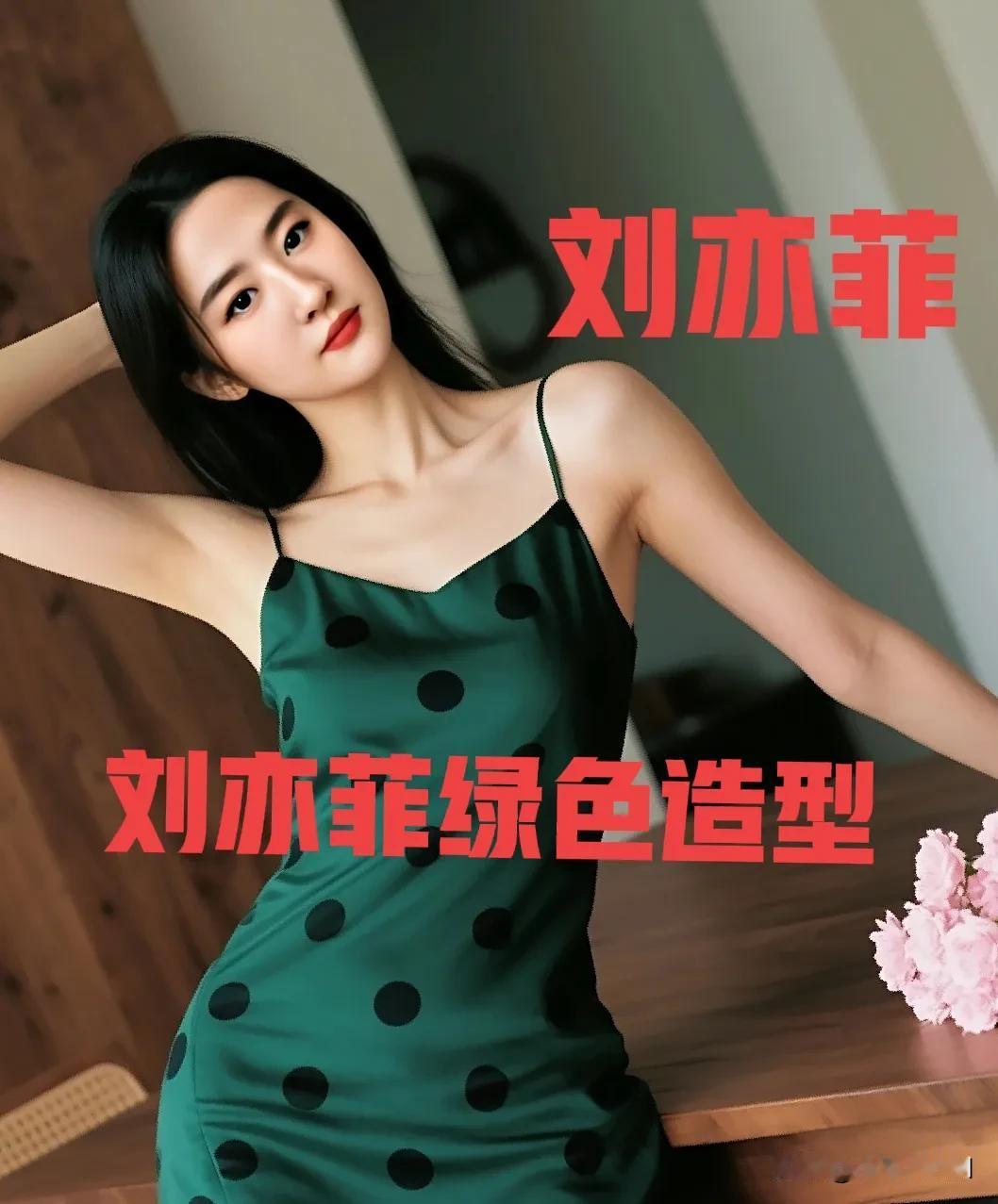刘亦菲身着绿色造型惊艳绝伦气质优雅性感妩媚让人眼前一亮刘亦菲​​​​明星刘亦