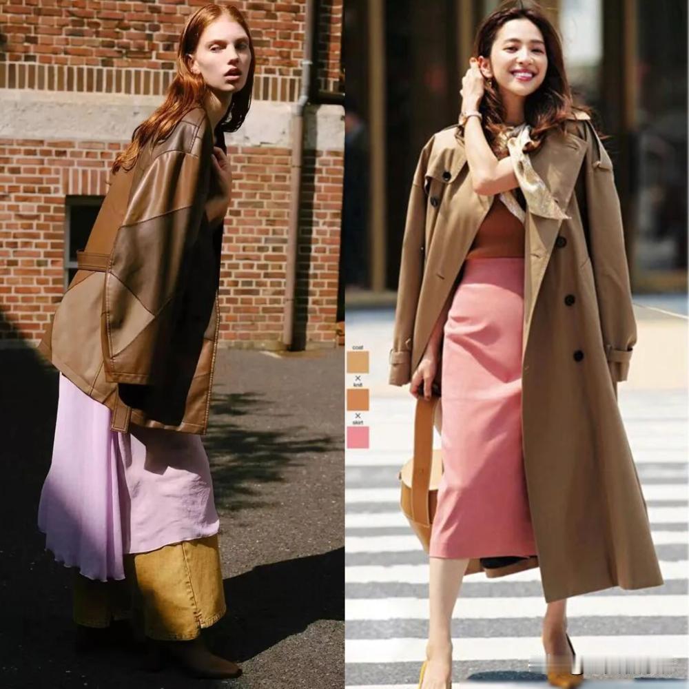 如果你有一件“棕色外套”，这样配色更时髦高级👀棕色外套真是秋冬衣柜里的