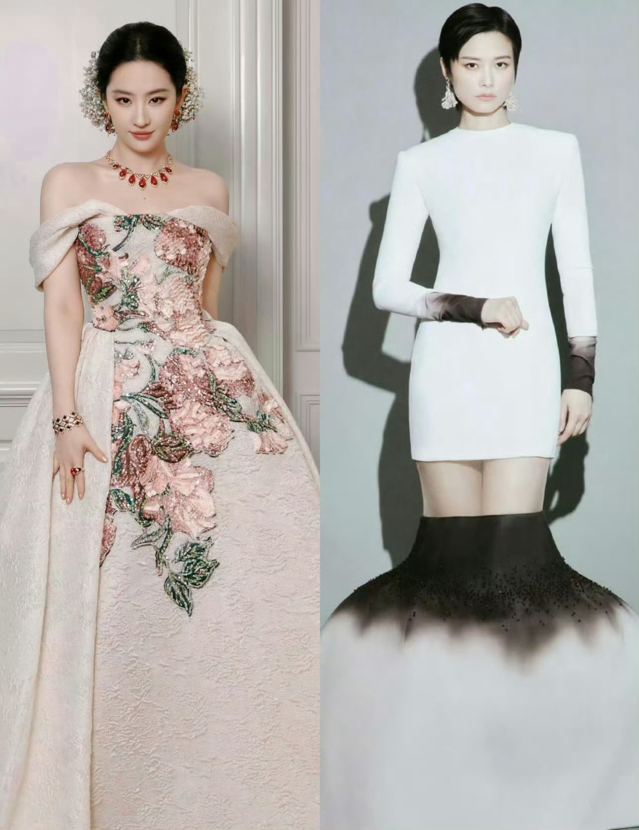 刘亦菲李宇春红毯C位挺搞笑的……这次elle很明显热度不如vogue、创意不如v