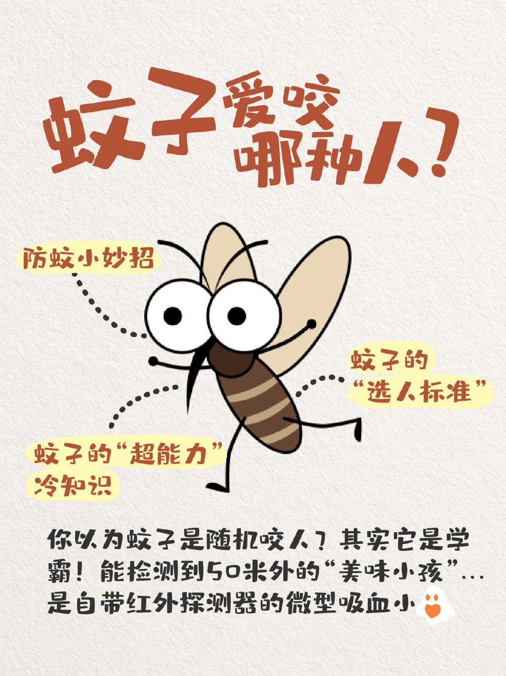 你以为蚊子是随机叮咬人吗？其实它们是带有红外探测器的微型吸血虫。​​​