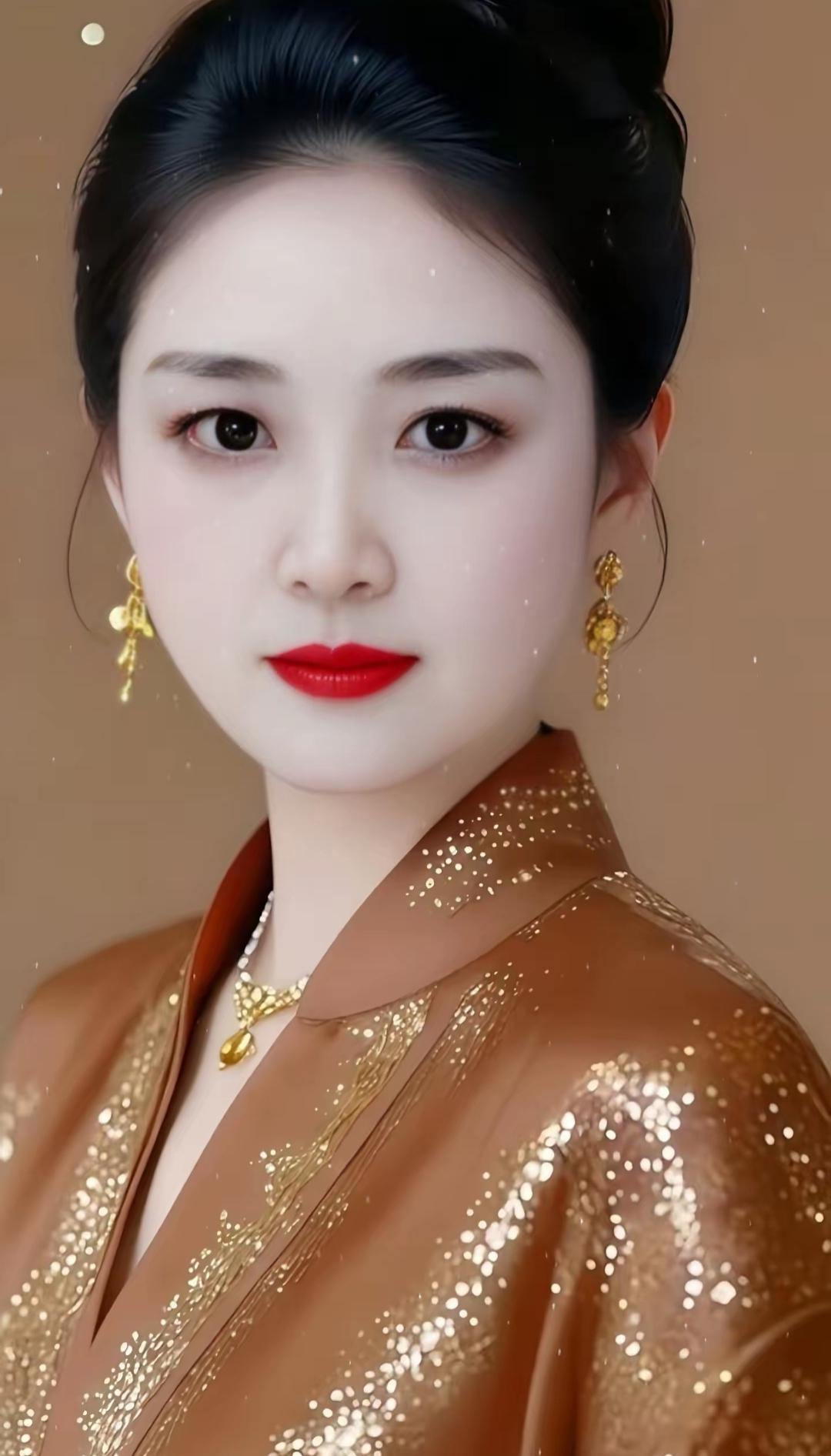 东方美人，金光熠熠，古典韵味，惊艳时光。东方古典美女美女人像群