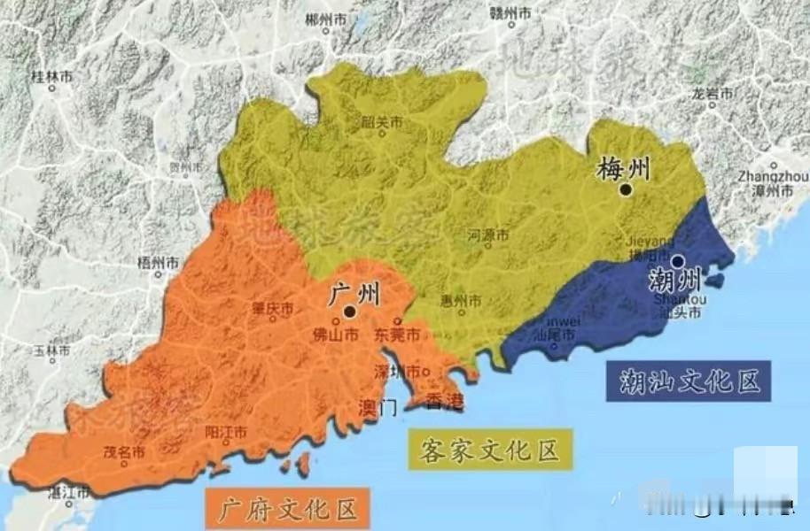 我才知道，原来不是所有广东人都说粤语。一个客家朋友告诉我：广东文化总体分三大