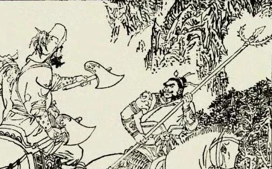 沱罗寨寨主伍天锡得知伍云召有难，带领喽啰兵去救南阳关。路上有一伙装扮成乞丐的富商
