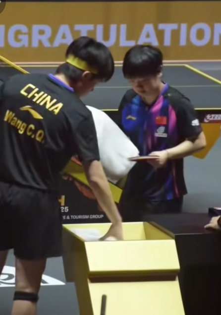 可惜不收音，来个会唇语解读的就好了！我想知道赛后的他俩说了什么混双完
