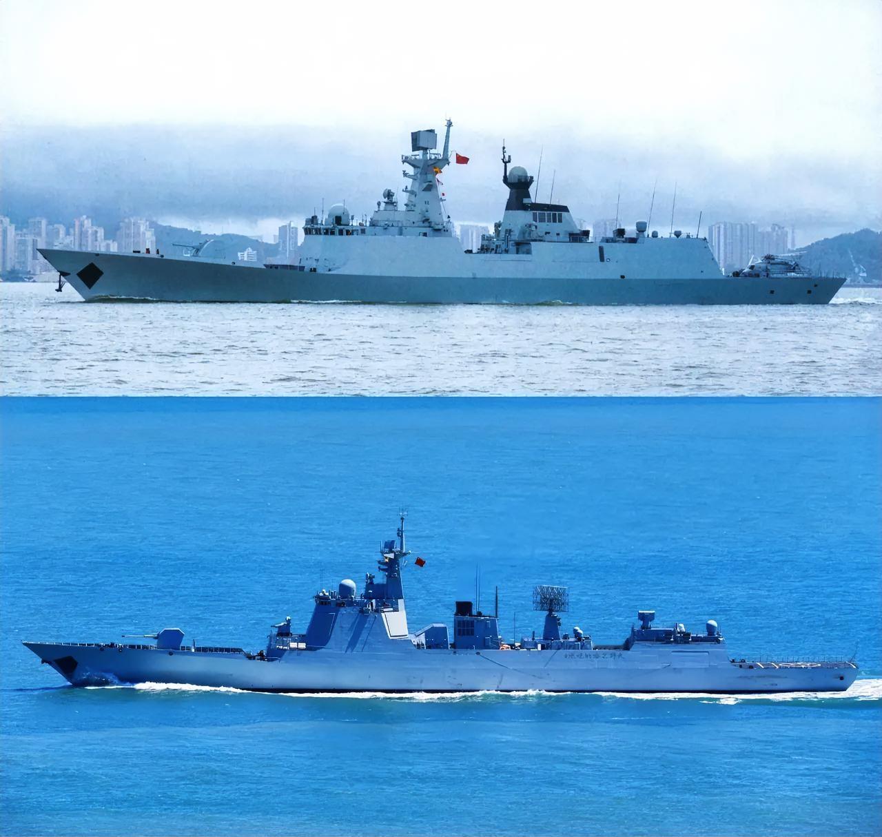 最新批次的054A和052D来了，054A是第六批次（054AG型）图上05